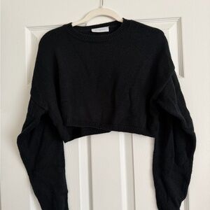 Black Cropped Sweater